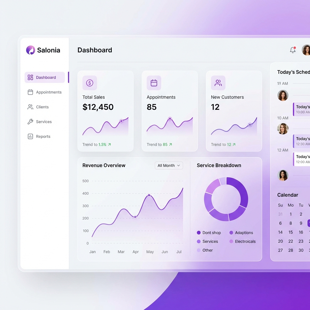 Salonia Dashboard Interface